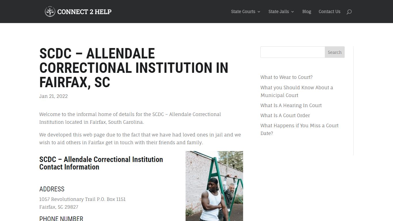 SCDC – Allendale Correctional Institution in Fairfax, SC